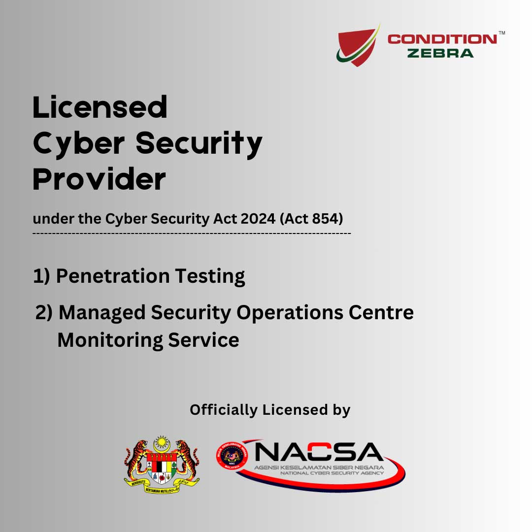 Condition Zebra Now Licensed by Malaysia’s National Cyber Security Agency (NASCA)